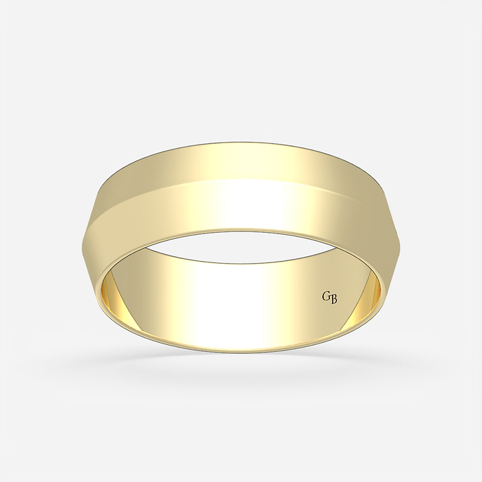 Knife Edge Wedding Band - 6mm Knife Edge Wedding Band